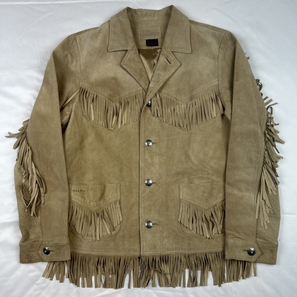 Ralph Lauren Jackets & Blazers - Polo Ralph Lauren Suede Fringe Jacket Leather Western Concho Authentic Dry Goods